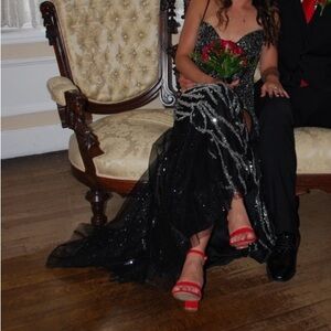 Clarisse Black and Silver Dress 810469